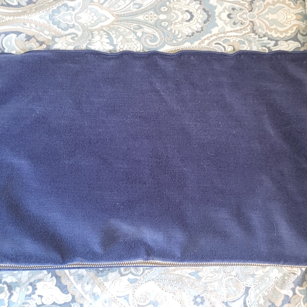 Pottery Barn Deep Blue Velvet Pillow Cover - Picture 6 of 8